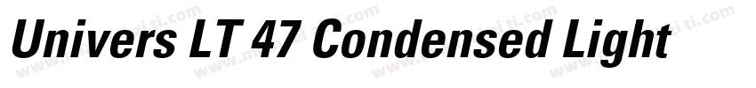 Univers LT 47 Condensed Light Oblique字体转换